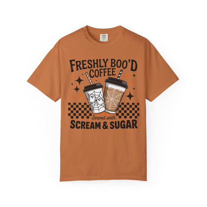 Spooky Vibes Coffee T-shirt, Halloween Gift, Unisex Tee, Fall Fashion, Casual Comfortable Wear, Fun Holiday Top