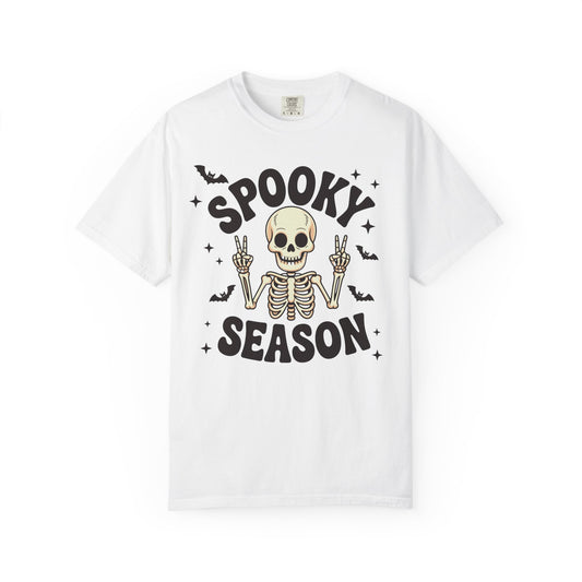 Spooky Season Skeleton T-Shirt, Halloween Tee, Unisex Graphic Shirt, Casual Fall Apparel, Gifts for Halloween Lovers