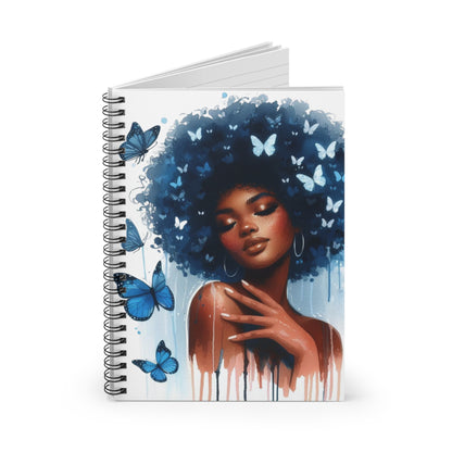 Blue Butterfly Spiral Notebook - Inspiring Ruled Journal for Creative Souls