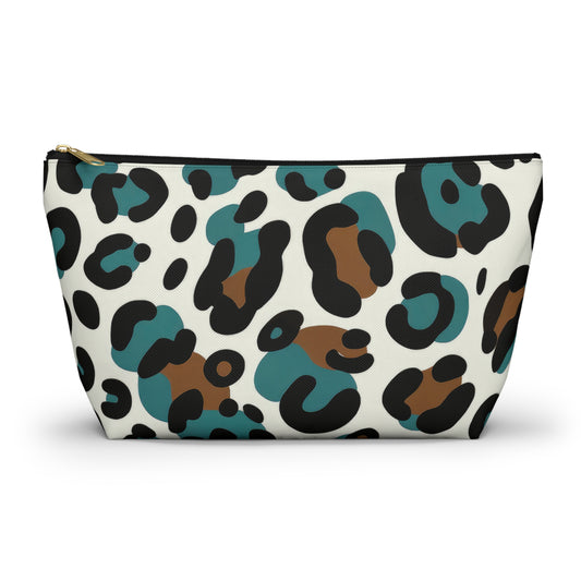 Trendy Leopard Print Accessory Pouch - Makeup Bag, Travel Organizer, Gift for Her, Stylish Storage, Fun Clutch