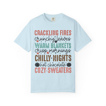 Fall Cozy T-Shirt, Unisex Autumn Tee, Warm Blankets Fashion, Seasonal Gift, Chilly Nights Apparel, Cute Thanksgiving Shirt