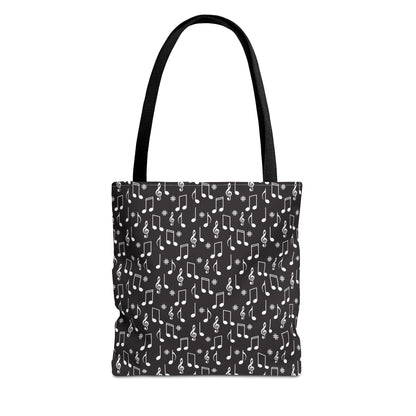 Musical Notes Tote Bag, Eco-Friendly Shopping Bag, Music Lover Gift, Stylish Carry-All, Gift for Musicians