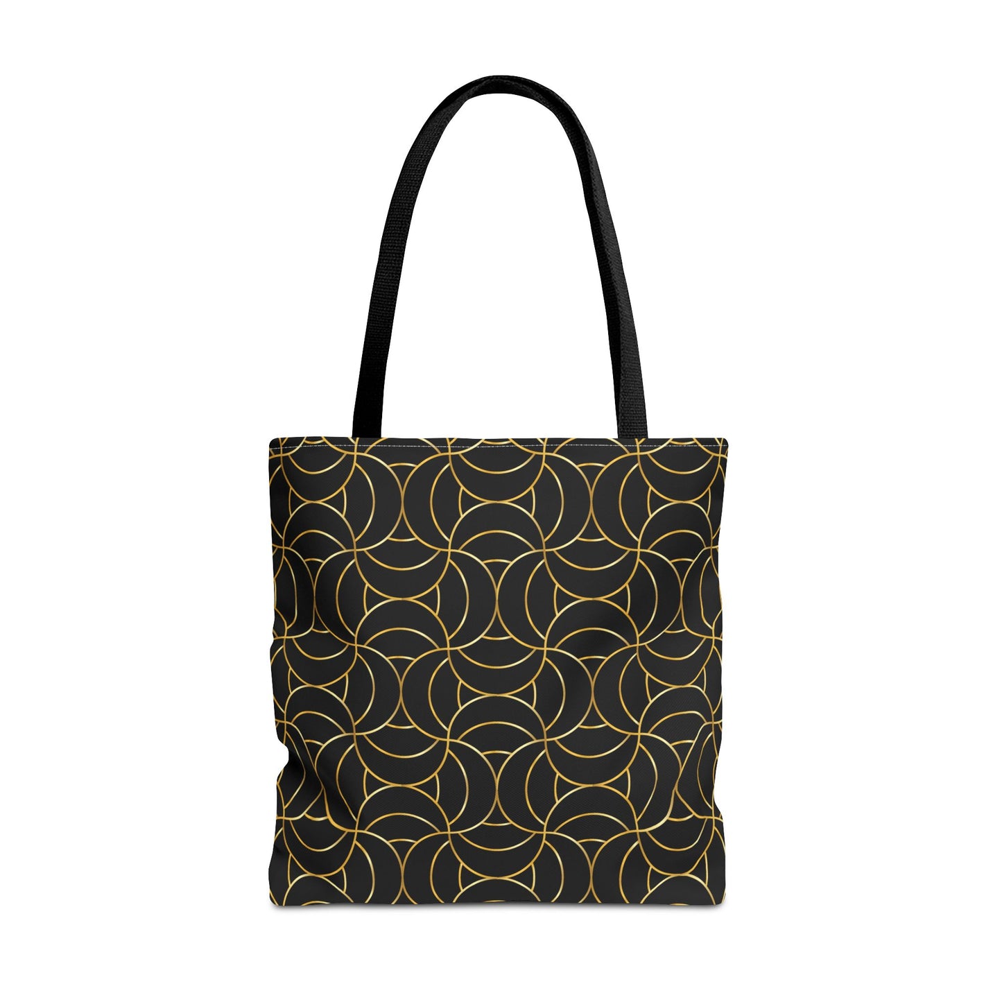 Gold Geometric Circle Tote Bag
