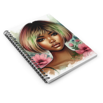 Floral Art Spiral Notebook - Ruled Line, Perfect for Journaling and Creativity