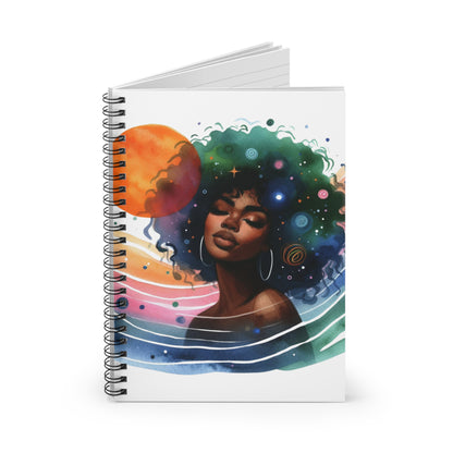 Celestial Beauty Spiral Notebook - Ruled Line for Dreamers and Creatives