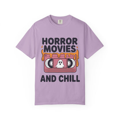 Horror Movies Chill T-Shirt - Perfect for Movie Nights, Halloween Parties, Gifts for Film Lovers, Unisex Tee
