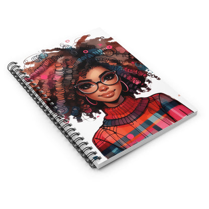 Vibrant Character Spiral Notebook - Inspirational Ruled Line Journal