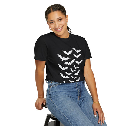 Halloween Bat T-Shirt, Spooky Unisex T-Shirt, Funny Graphic Tee, Fall Apparel, Perfect for Halloween Parties, Gift for Bat Lovers