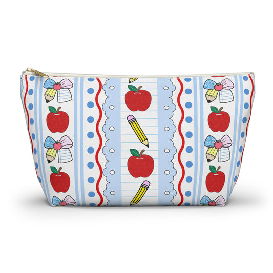 Charming School-Themed Accessory Pouch, Ideal for Teachers, Students, Toiletry Bag, Makeup Organizer, Back to School, Gift