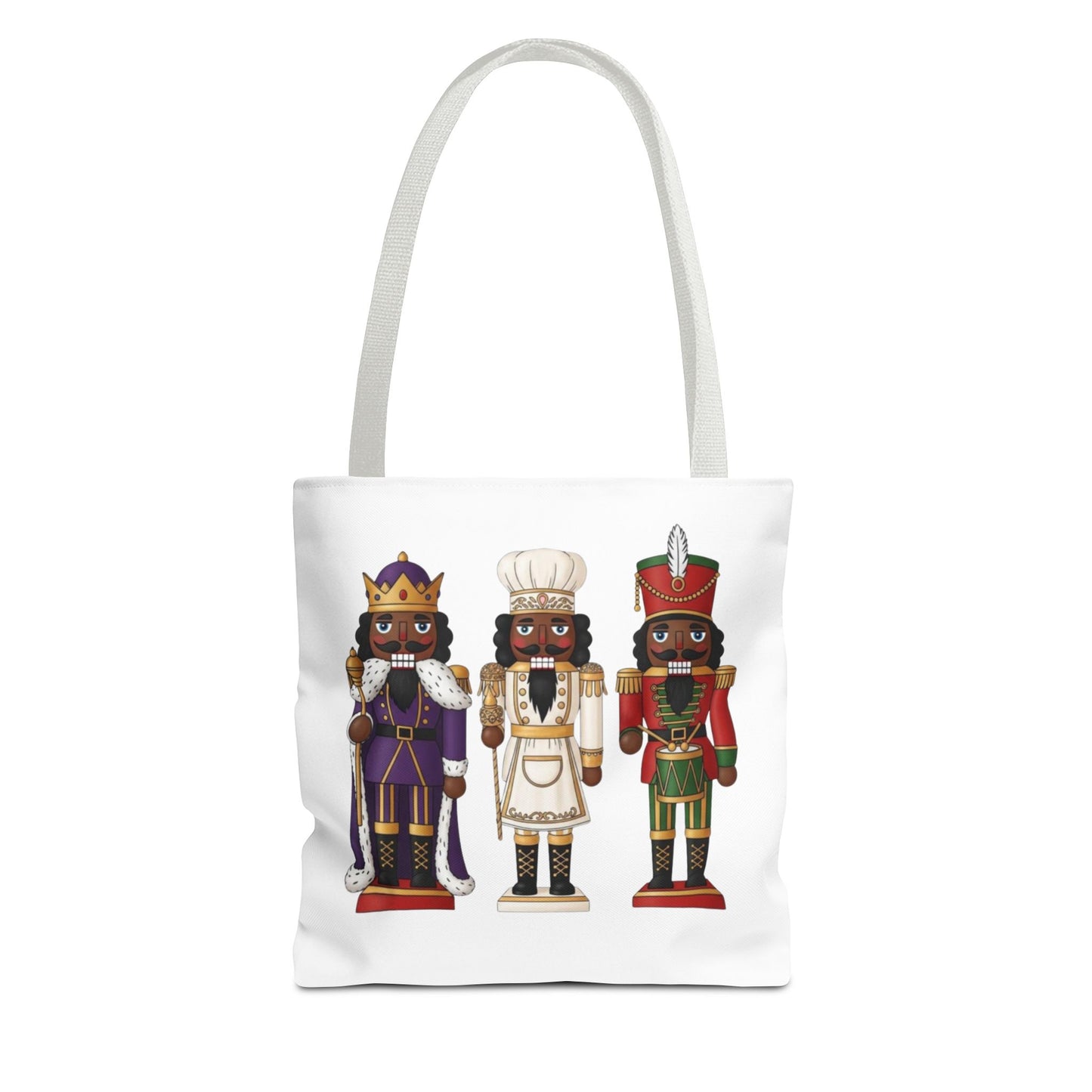 Nutcracker Trio Tote Bag — Festive Holiday Nutcracker Soldiers Canvas Tote