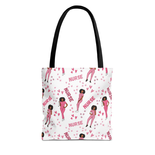 Nurse Appreciation Tote Bag, Pink Nurse Gift, Medical Student Bag, Nurses Week, Thank You Gift, Reusable Shopping Bag