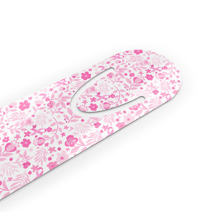 Survivor Bookmark | Inspirational Book Gift, Reading Accessory, Pink Flower Design, Cancer Awareness, Motivational Keepsake