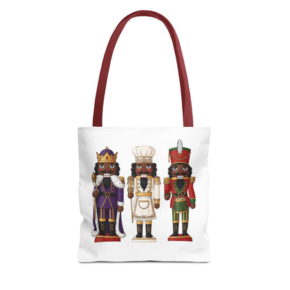 Nutcracker Trio Tote Bag — Festive Holiday Nutcracker Soldiers Canvas Tote