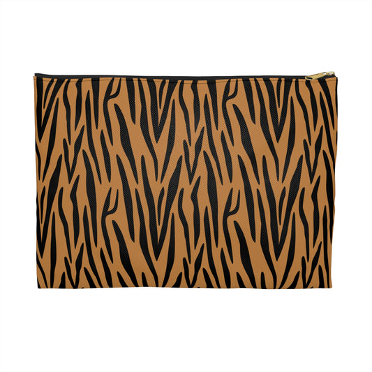 Stylish Tiger Print Accessory Pouch - Makeup Bag, Travel Organizer, Pencil Case, Gift for Animal Lovers, Wild Style