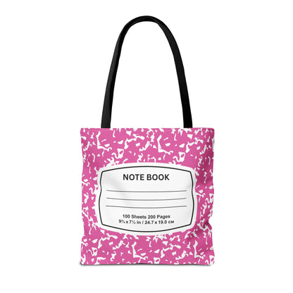 Teacher Tote Bag, School Bag, Back-to-School Accessory, Teacher Gift, Stylish Notebook Tote, Fashionable Classroom Essential, Pink
