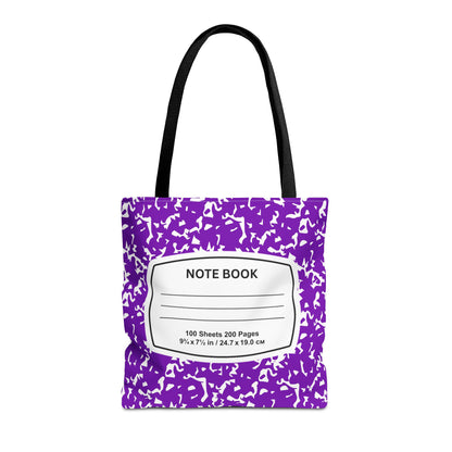 Teacher Tote Bag, School Bag, Back-to-School Accessory, Teacher Gift, Stylish Notebook Tote, Fashionable Classroom Essential, Purple