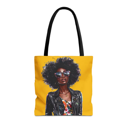 Chic African American Tote Bag, Fashionable Handbag, Eco-Friendly Shopper, Statement Bag, Gift for Her, Summer Accessory