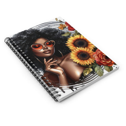 Bohemian Floral Spiral Notebook - Elegant Ruled Pages for Dreamers