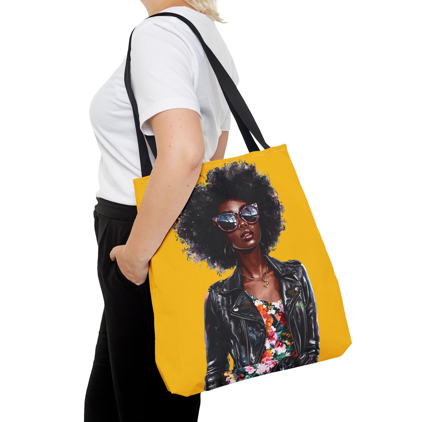 Chic African American Tote Bag, Fashionable Handbag, Eco-Friendly Shopper, Statement Bag, Gift for Her, Summer Accessory