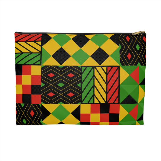 Rasta Vibe Accessory Pouch - Perfect for Travel, Daily Essentials, Gift for Music Lovers, Kwanzaa Celebration, Stylish Organizer