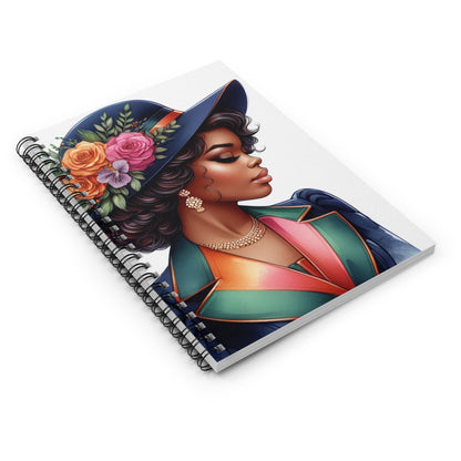 Elegant Floral-Themed Spiral Notebook - Ruled Line for Creative Minds