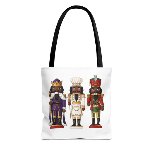 Nutcracker Trio Tote Bag — Festive Holiday Nutcracker Soldiers Canvas Tote