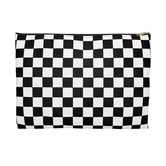 Chic Checkerboard Accessory Pouch | Trendy Makeup Bag, Travel Organizer, Gift for Her, Birthday, Practical Storage Solution