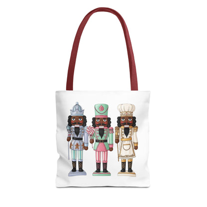 Nutcracker Trio Tote Bag — Holiday Christmas Nutcracker Soldiers Printed Tote