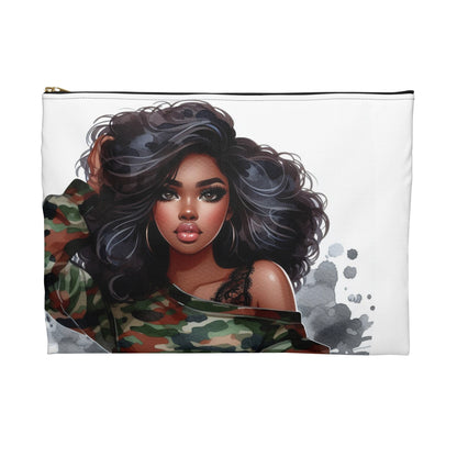 Camouflage Beauty Accessory Pouch | Chic Makeup Bag for Fashion Lovers, Gifts for Her, Travel Essentials, Personalized Storage