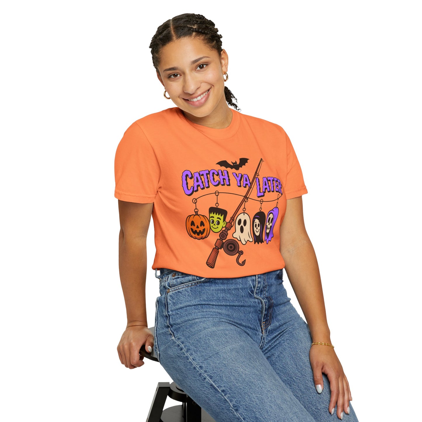 Halloween Theme Unisex T-Shirt, Catch Ya Later Graphic Tee, Spooky Apparel, Fall Fashion, Halloween Party Outfit, Casual Wear