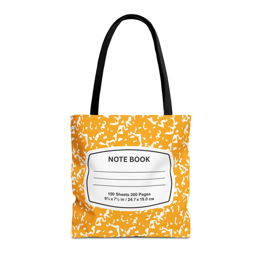 Teacher Tote Bag, School Bag, Back-to-School Accessory, Teacher Gift, Stylish Notebook Tote, Fashionable Classroom Essential, Orange