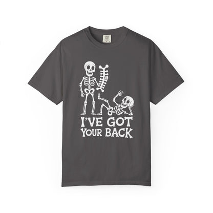 Funny Skeleton T-Shirt, Halloween Tee, Unisex Humor Shirt, Got Your Back Shirt, Gift for Friends, Casual Wear