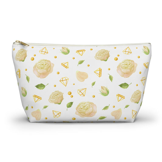 Floral Accessory Pouch - Makeup Bag, Travel Organizer, Cosmetic Case, Gift for Her, Wedding Favor