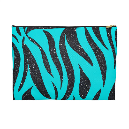 Trendy Zebra Print Accessory Pouch | Cosmetic Bag, Travel Organizer, Gift for Her, Stylish Clutch, School Supplies