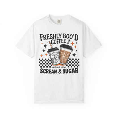 Spooky Vibes Coffee T-shirt, Halloween Gift, Unisex Tee, Fall Fashion, Casual Comfortable Wear, Fun Holiday Top