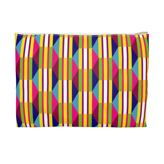 Colorful Geometric Accessory Pouch | Fun Makeup Bag, Travel Organizer, Gift for Her, Cute Pencil Case, Summer Essentials