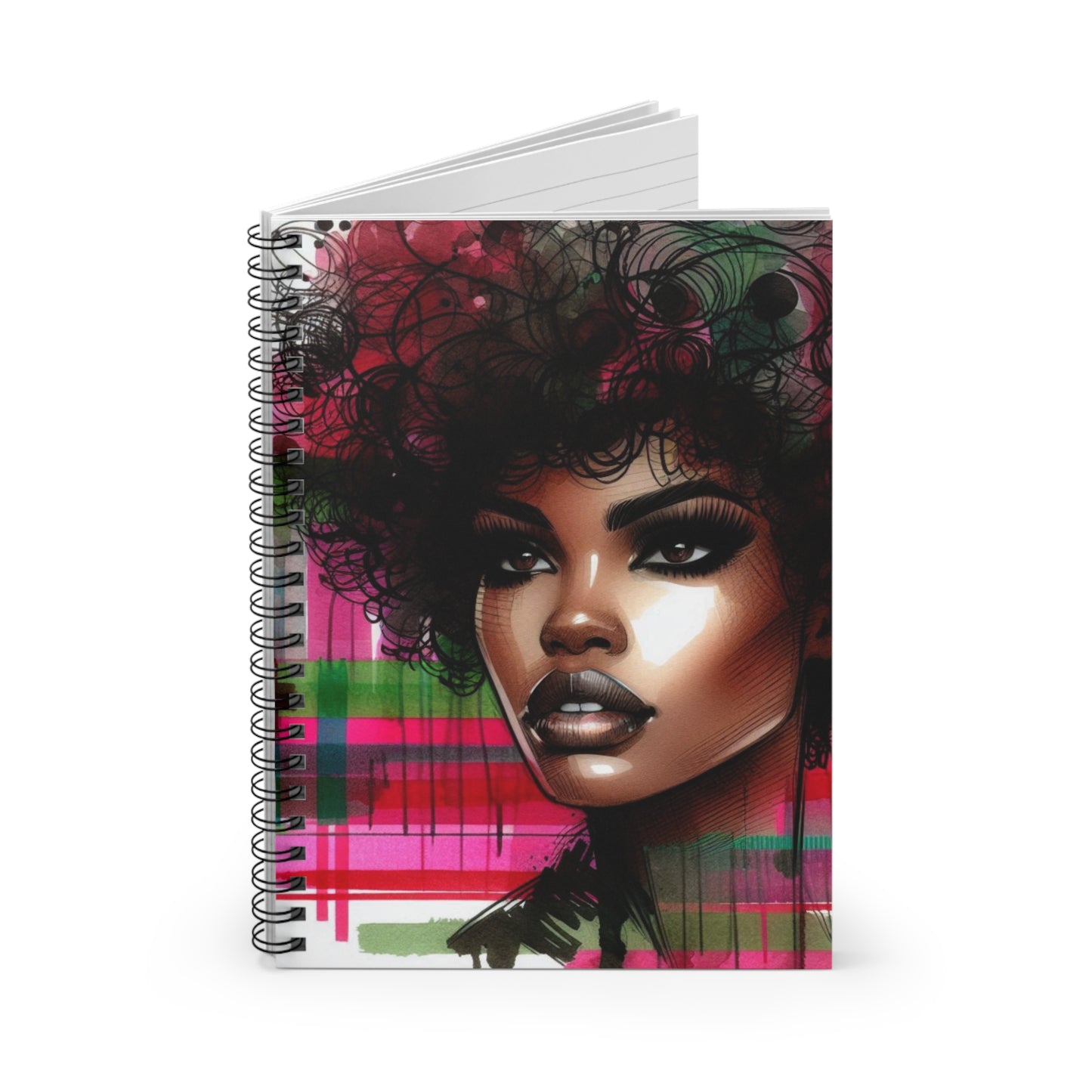 Artistic Spiral Notebook - Ruled Lines, Unique Sketchbook, Inspirational Journal, Perfect Gift for Students or Artists, Vibrant Design