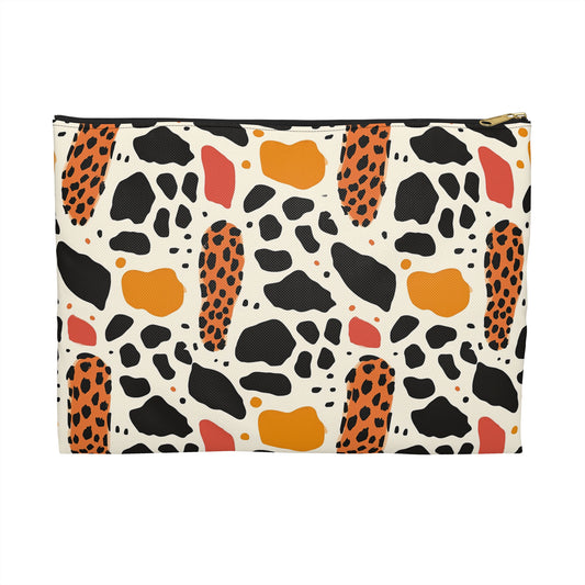 Trendy Animal Print Accessory Pouch, Makeup Bag, Travel Organizer, Gift for Her, Modern Clutch