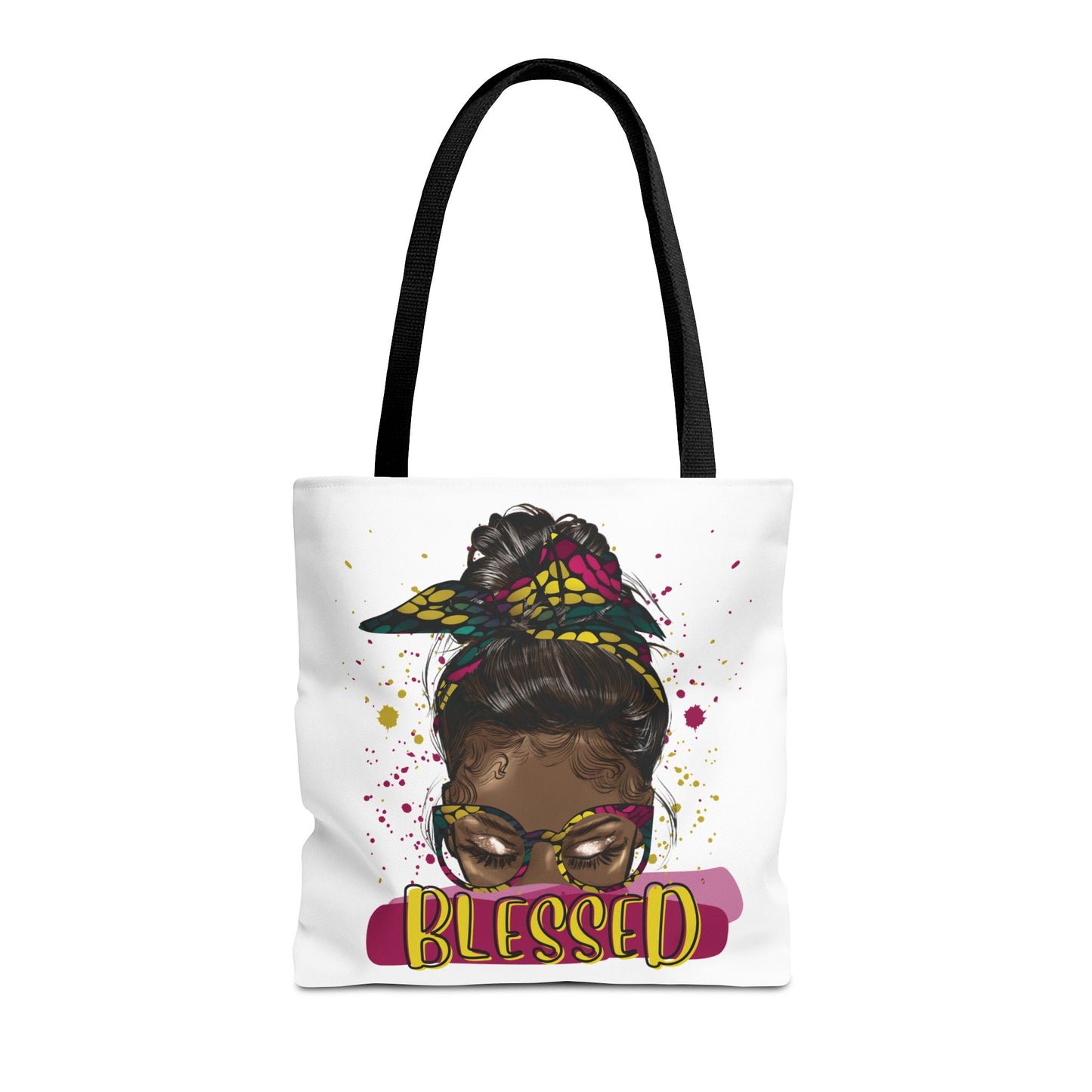 Blessed Tote Bag, Positive Vibes Tote, Inspirational Gift for Her, Eco-Friendly Shopping Bag, Trendy Art Tote