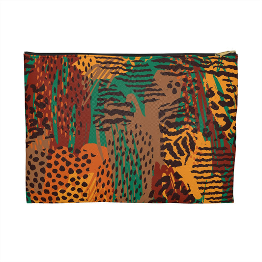 Wildlife Print Accessory Pouch - Stylish Makeup Bag, Travel Organizer, Gift for Animal Lovers, Eco-Friendly Storage Solution