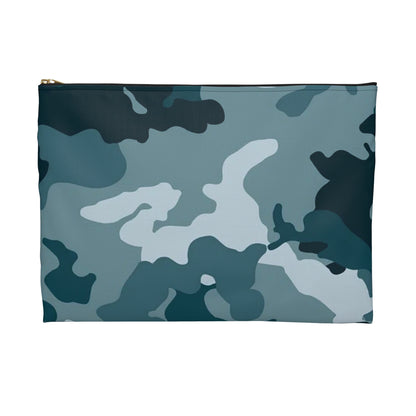 Camouflage Accessory Pouch — Blue Camo Makeup & Travel Organizer