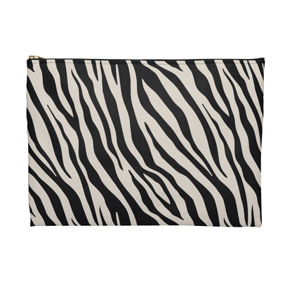 Chic Zebra Print Accessory Pouch, Cosmetic Bag, Travel Organizer, Pencil Case, Gift for Her