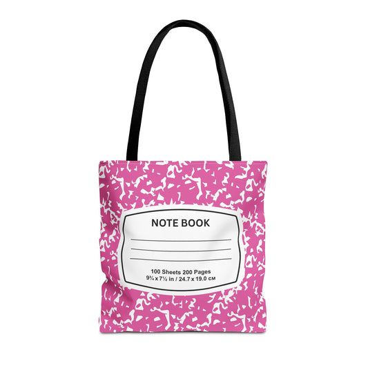 Teacher Tote Bag, School Bag, Back-to-School Accessory, Teacher Gift, Stylish Notebook Tote, Fashionable Classroom Essential, Pink