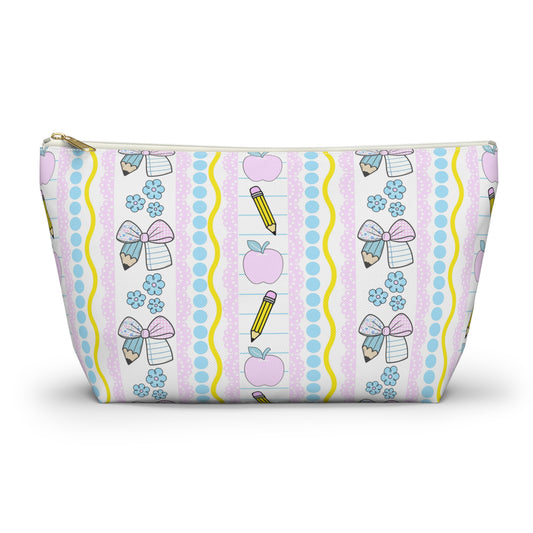 Cute School-Themed Accessory Pouch, Pencil Case, Makeup Bag, Gift for Students, Teacher Supplies, Back to School
