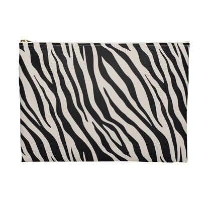Chic Zebra Print Accessory Pouch, Cosmetic Bag, Travel Organizer, Pencil Case, Gift for Her