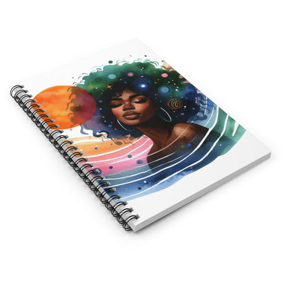 Celestial Beauty Spiral Notebook - Ruled Line for Dreamers and Creatives