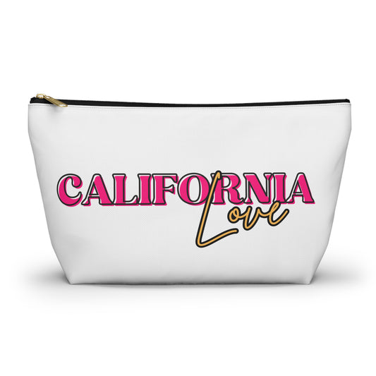 California Love T-bottom Accessory Pouch, Cute Cosmetic Bag, Travel Organizer, Perfect Gift for Friends, Summer Vibes