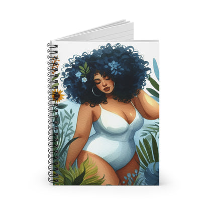 Floral Goddess Spiral Notebook - Ruled Line for Creative Souls
