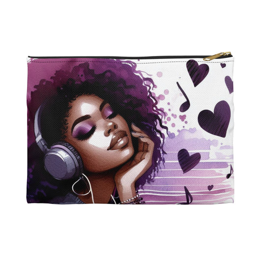 Music Lover's Accessory Pouch, Cute Makeup Bag, Travel Organizer, Gift for Her, Festival Essentials