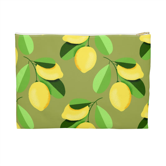 Lemon Print Accessory Pouch | Fun, Stylish Makeup Bag | Ideal Gift for Friends & Family, Organizing, Travel, Summer Vibes